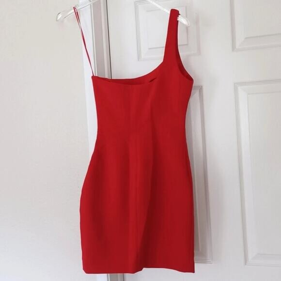 Likely Maisey One Shoulder Mini Dress Scarlet Red Size 0 NWT - Picture 5 of 9